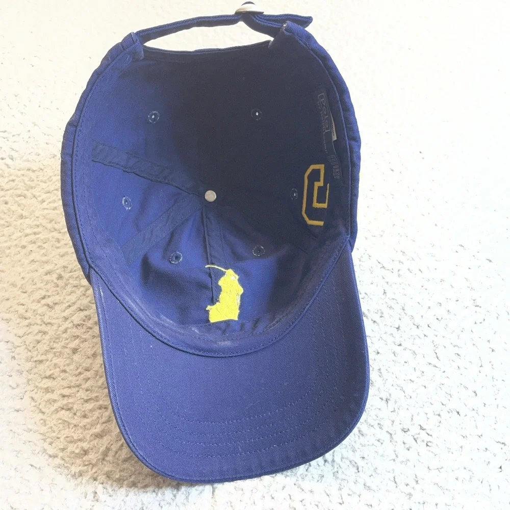 VINTAGE Ralph Lauren Polo Hat Cap Strap Back Blue Big Pony Kids‎ Boys Youth Golf